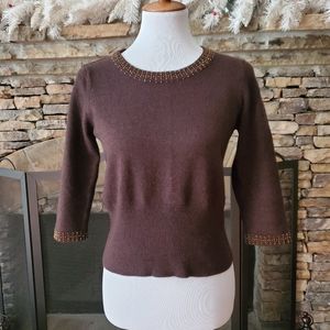 Mercer & Madison 3/4 Sleeve Wool Sweater